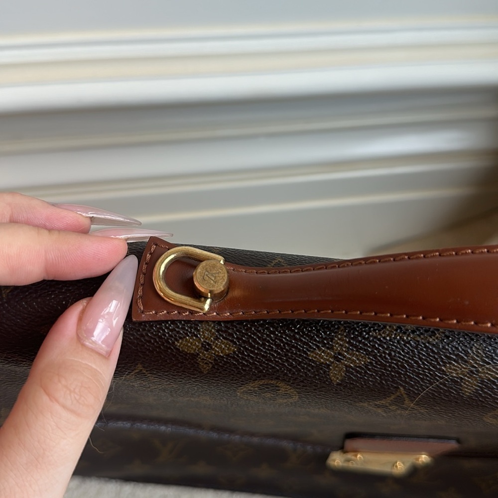 Louis Vuitton Monogram Brown Gold Briefcase Bag Office Business Professional - Picture 3 of 9